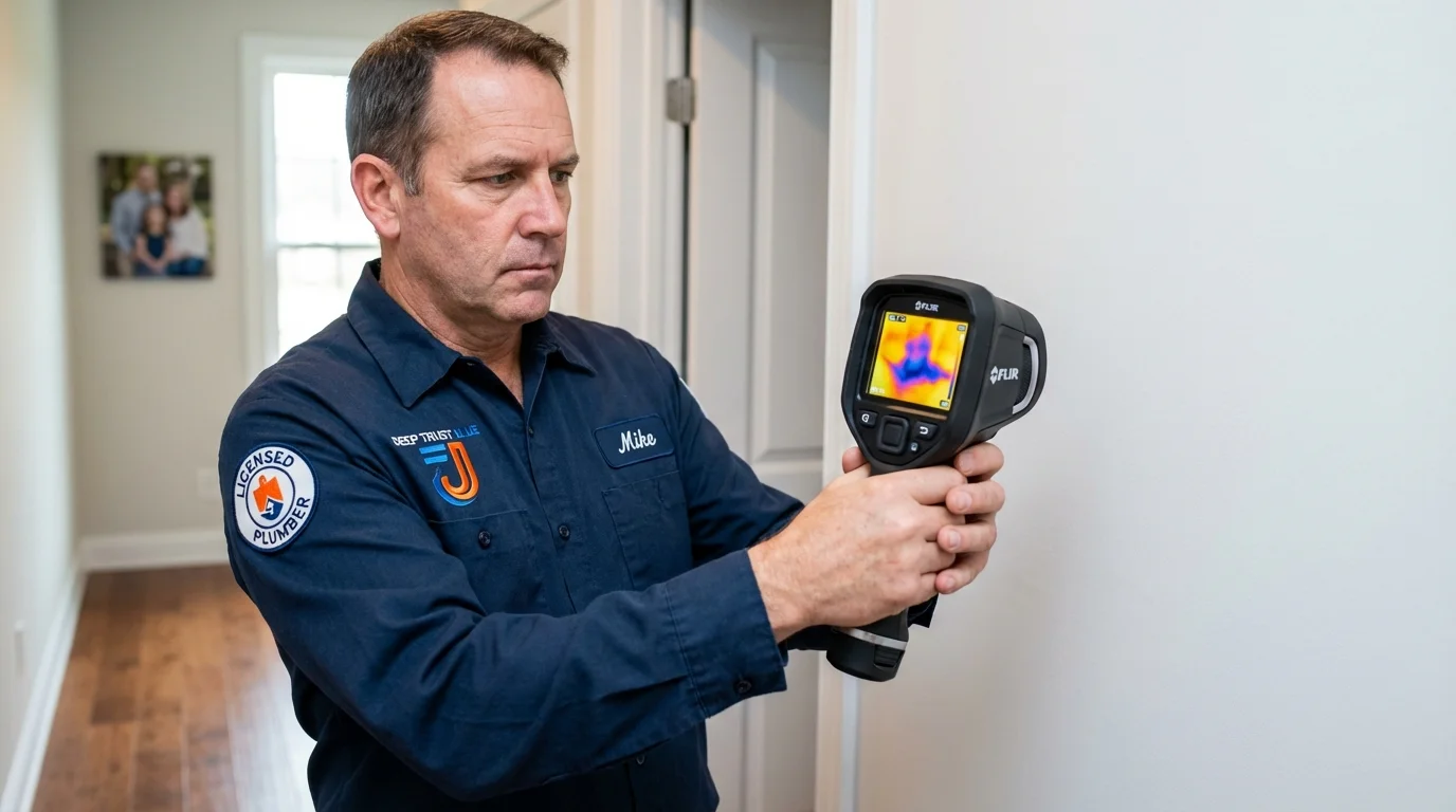 Thermal imaging leak detection by Johns Plumbing LLC in Caseyville